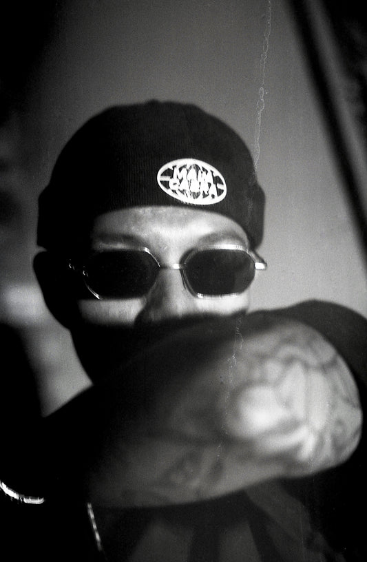 Mala Cabra World Wide Skull Cap B&W